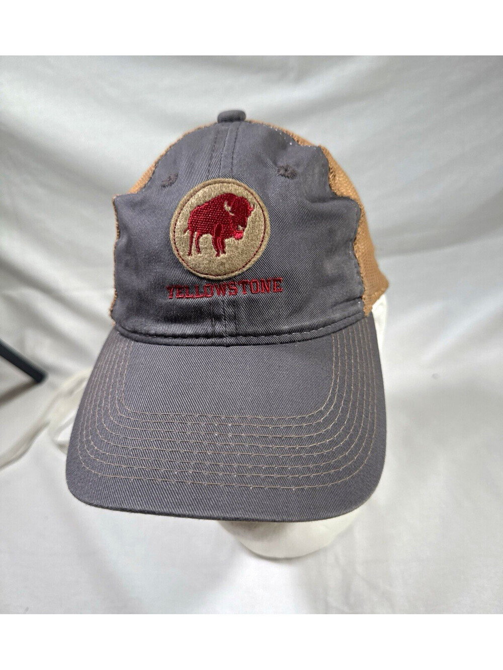 Yellowstone National Park Bison Patch Mesh Back Trucker Cap Hat